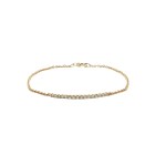 14k Yellow Gold Diamond Bar Bracelet (0.25 carat)