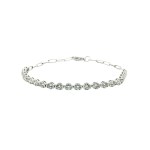 14k White Gold Diamond Paper Clip Bracelet (2.55 carat)