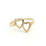 14k Yellow Gold Heart Fashion Ring
