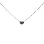 14k White Gold Heart Necklace