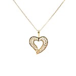14k Yellow Gold Heart Charm