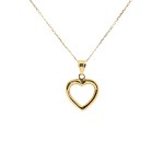 14k Yellow Gold Heart Charm