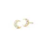 Barbela Diamond Crescent Moon Earrings