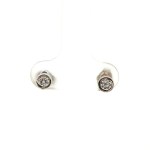 14k White Gold Diamond Bezel Stud (0.20ctw)