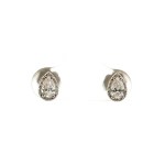 14k White Gold Pear Shaped Diamond Stud Earrings (0.52ctw)