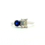 10k White Gold Two Stone Lab Grown Ring
