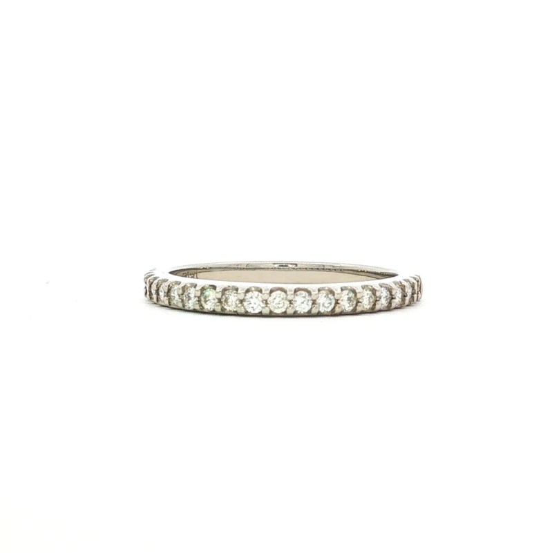 platinum diamond accented wedding band