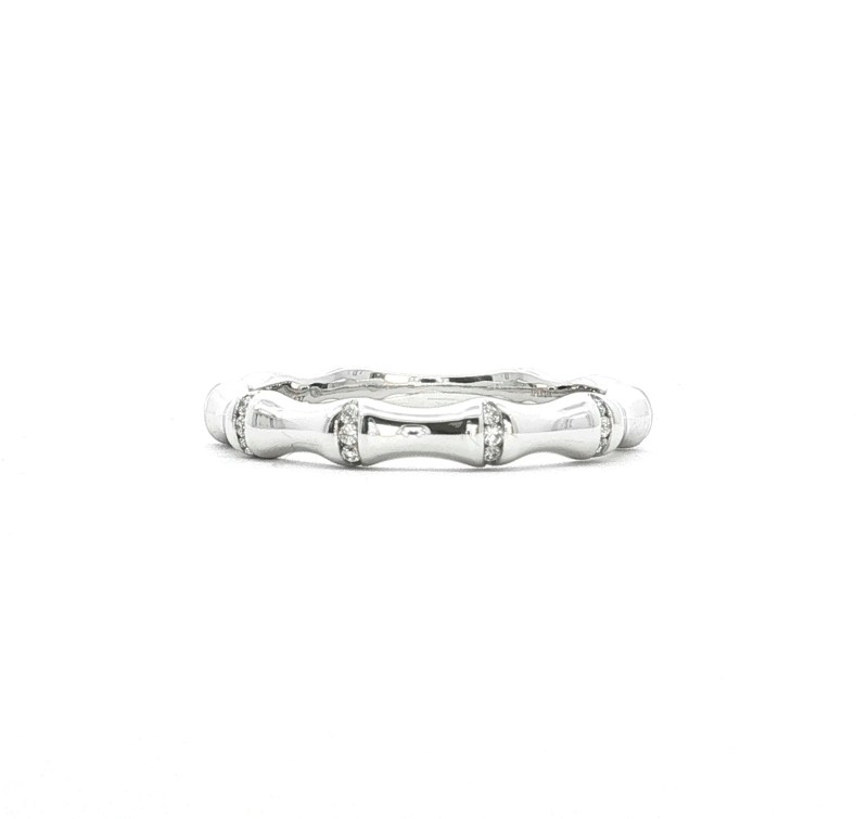 14k white gold accented wedding band