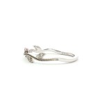 14k white gold nature-inspired wedding band