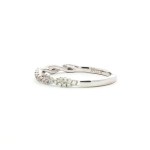 14k White Gold Diamond Twisted Wedding Band