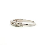 14k white gold scrollwork diamond wedding band