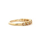 10k Yellow Gold Diamond Twisted Rope Eternity Wedding Band