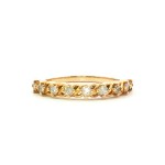 10k Yellow Gold Diamond Twisted Rope Eternity Wedding Band
