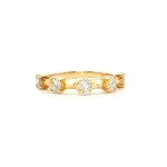 14k Yellow Gold Diamond Multi-Stone Wedding Band