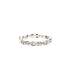 18k white gold stackable wedding band