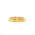 yellow gold flush-set wedding band