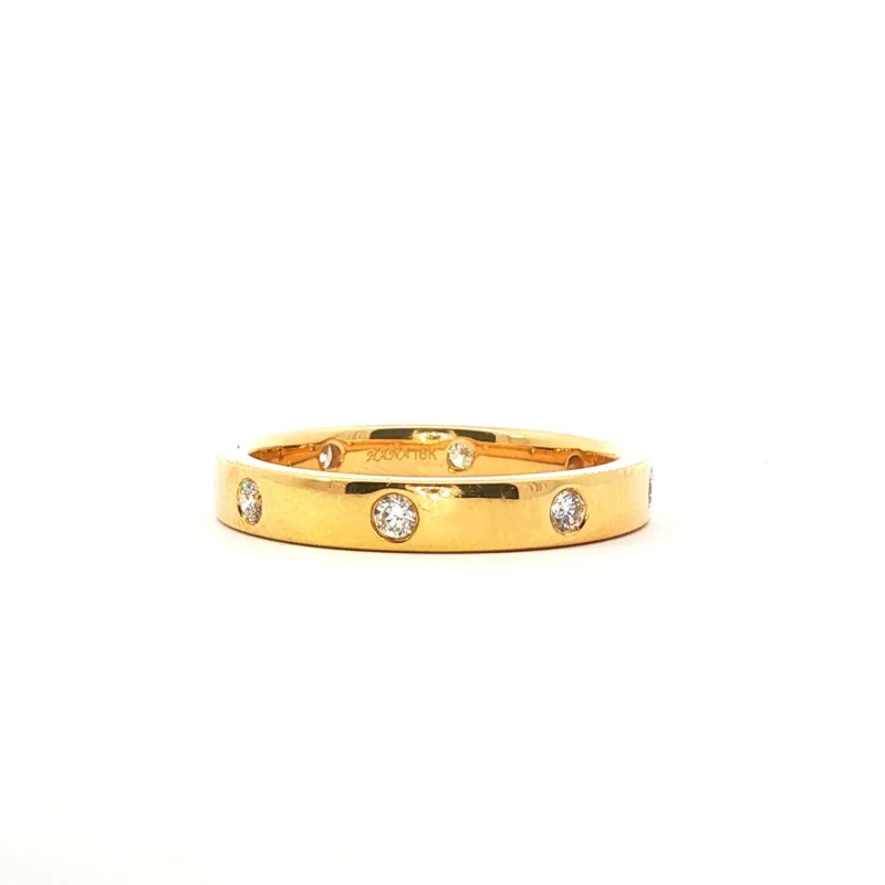 yellow gold flush-set wedding band