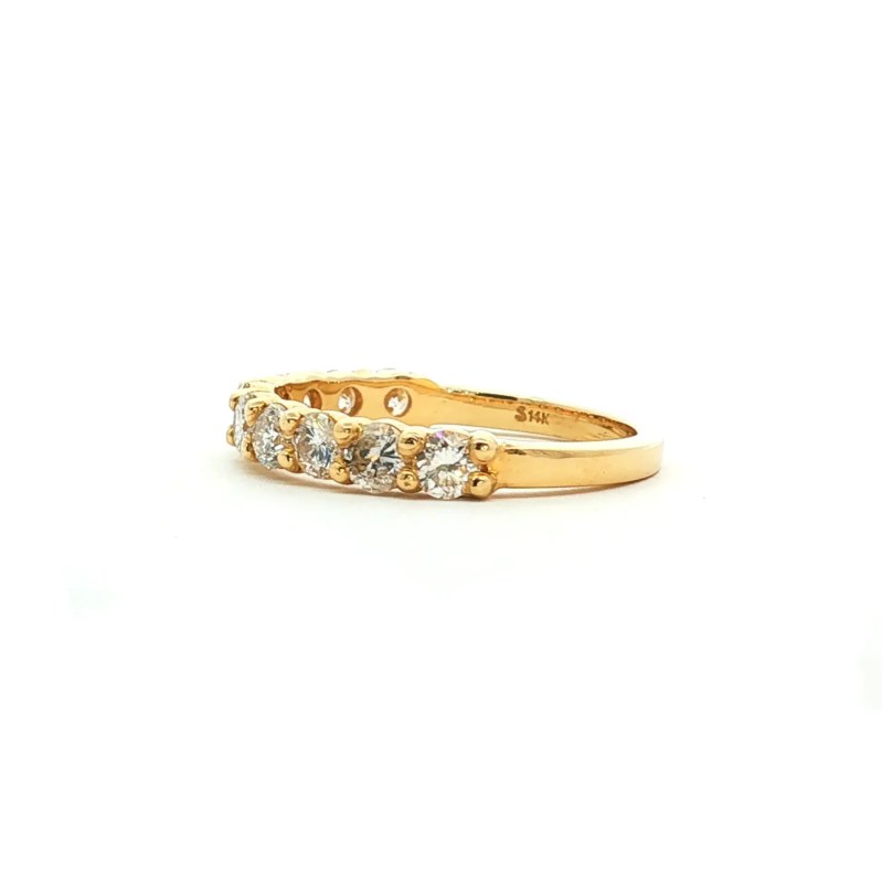14k yellow gold half anniversary wedding band