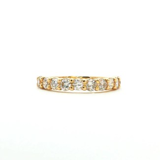 14k yellow gold half anniversary wedding band