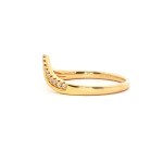 14k yellow gold chevron wedding band
