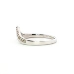 14k White Gold Diamond Chevron Wedding Band