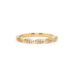 18k Yellow Gold Diamond Twisted Eternity Wedding Band