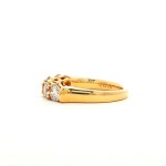 18k Yellow Gold Diamond Five-Stone Wedding Band