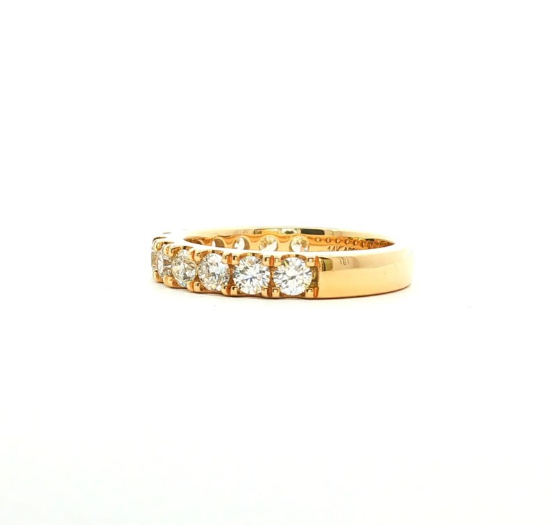 14k yellow gold diamond anniversary wedding band