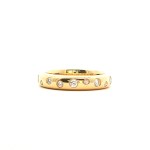 14k yellow gold bezel set wedding band