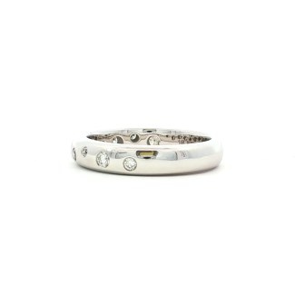 14k white gold flush-set wedding band