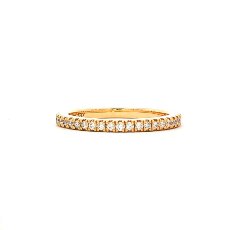14k yellow gold diamond accented wedding band