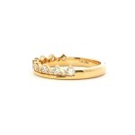 14k Yellow Gold Diamond Tiara Eternity Wedding Band