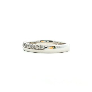 14k white gold accented wedding band