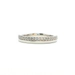 14k white gold accented wedding band