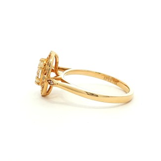 14k Yellow Gold Antique Diamond Fashion Ring