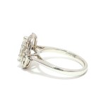 14k White Gold Diamond Geometric Fashion Ring