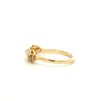 14k Yellow Gold Diamond Fashion Ring