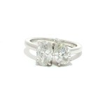 Platinum Two-Stone Fashion Ring