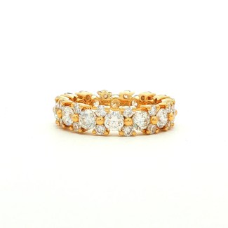 18k Yellow Gold Diamond Fashion Ring