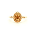 14k Yellow Gold Semi-Mount Antique Diamond Fashion Ring