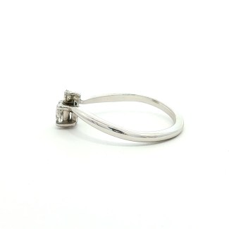 10k White Gold Two-Stone Diamond Fashion Ring