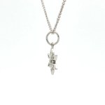 14k White Gold Diamond Snowflake Pendant