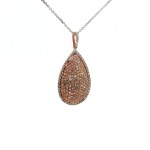 18k White Gold Pear-Shaped Diamond Pendant