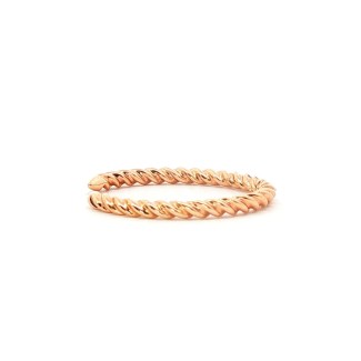 14k Rose Gold Twisted Rope Wedding Band