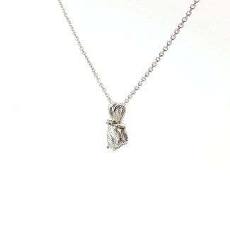 14k White Gold Pear-Shaped Diamond Pendant