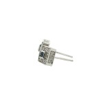 14k White Gold Estate Sapphire Stud Earrings