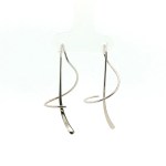 14k White Gold Estate Spiral Earrings