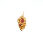 10k Yellow Gold Estate Ruby Nugget Pendant