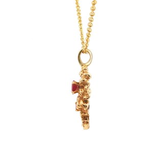 10k Yellow Gold Estate Ruby Nugget Pendant