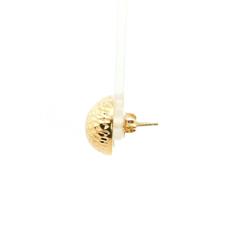 14k Yellow Gold Estate Hollow Stud Earrings